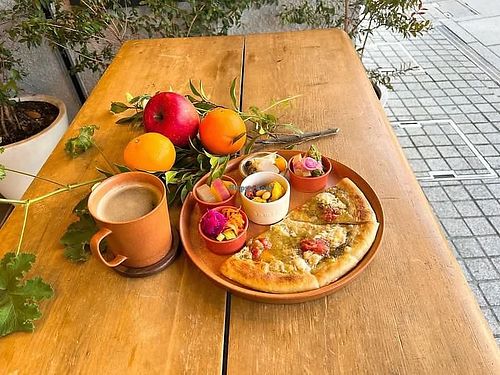 Vegan meal  at CBD Green in Okayama