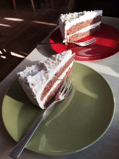 Vegan carrot cake. at Cafe Babalu in Reykjavik