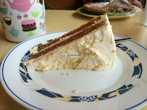 Vegan carrot cake  at Cafe Babalu in Reykjavik