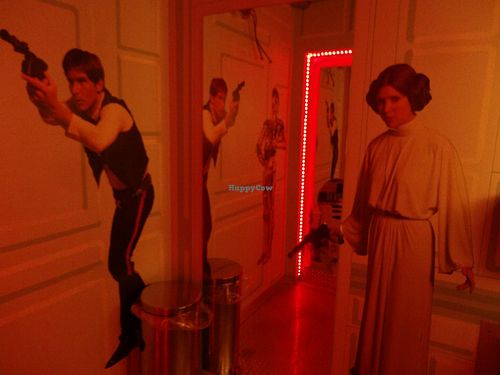 Star Wars theme bathroom at Cafe Babalu in Reykjavik
