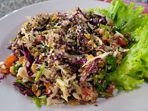 Burmese salad #Veganuary at Green Gallery in Koh Phangan