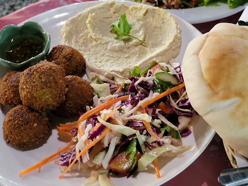 Falafel platter #Veganuary at Green Gallery in Koh Phangan