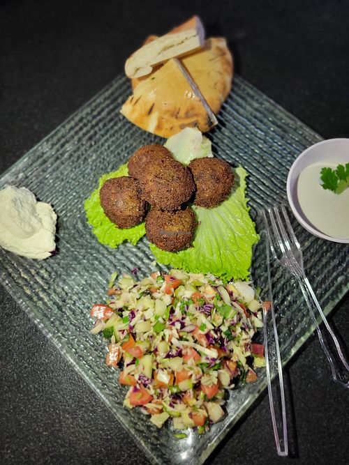 Falafel plate at Green Gallery in Koh Phangan