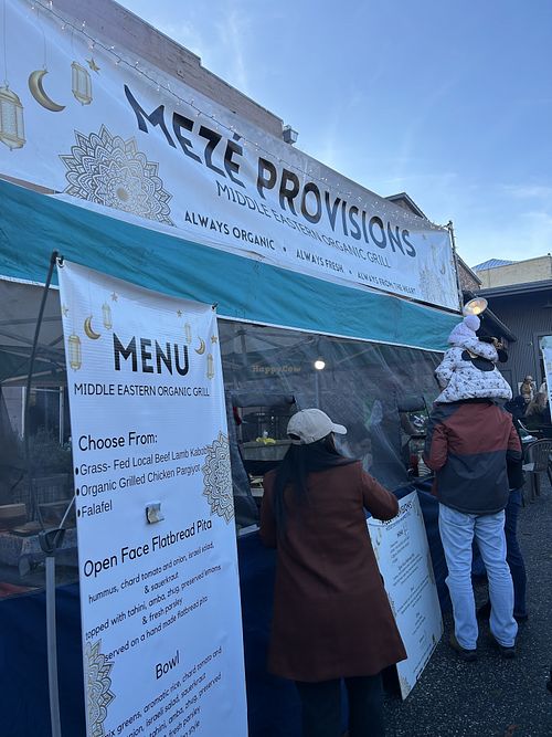 Tent at Victorian Xmas celebration   at MeZe Eatery in Grass Valley