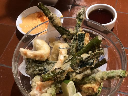 Vegan tempura  at 123V Browns in London