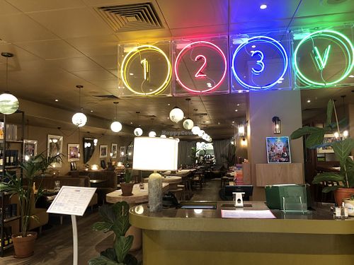 Interior on lower level of Fenwick mall  at 123V Browns in London