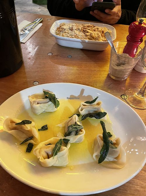 Butternut squash and sage ravioli & mac and cheese  at Pastan Barbican in London