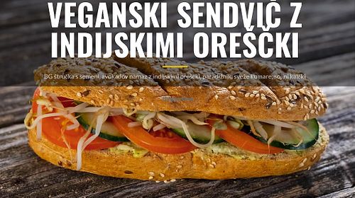 vegan sandwich with avocado and cashews (photo from the web page) at Sendvičarna Bavarski dvor in Ljubljana