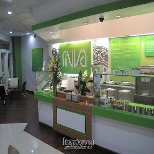 The interior of Cafe Rivva at closing time at Cafe Rivva in West Los Angeles