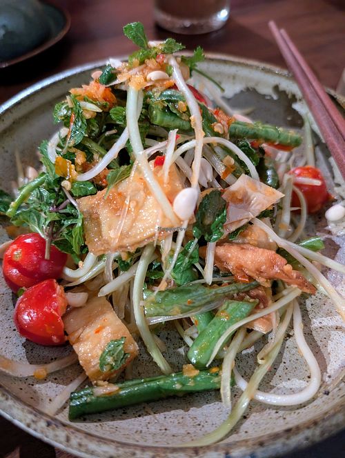 One dish part of a set at Sangha Vegetarian Restaurant in Da Nang