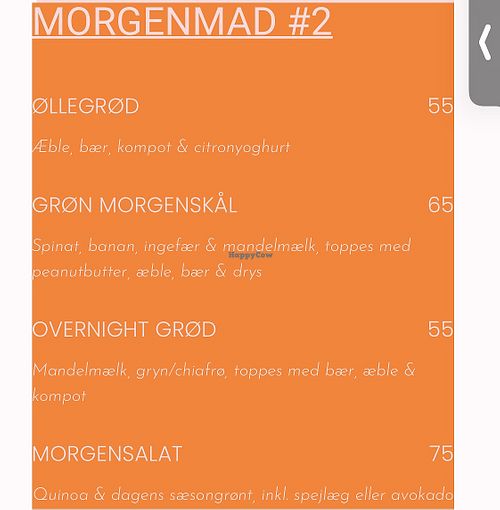 Vegan breakfast  at Café Glad in Aarhus