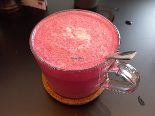 Beetroot latte at Fitology Kitchen in Chislehurst