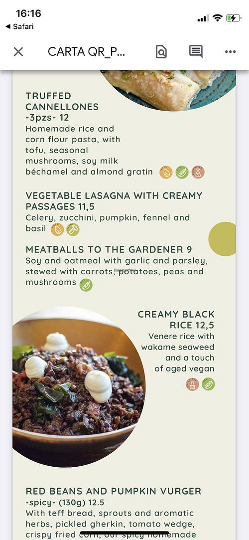 Menu  at PÖTSTOT in Barcelona