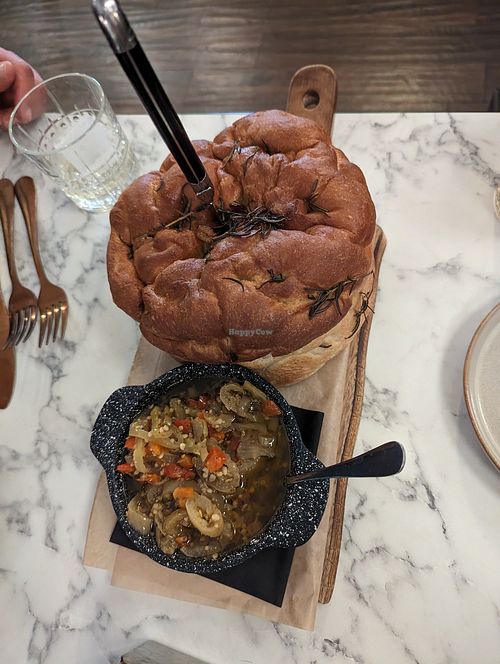 Raisin focaccia with Youngstown hot peppers at Bistro 1907 by Mark Canzonetta in Youngstown