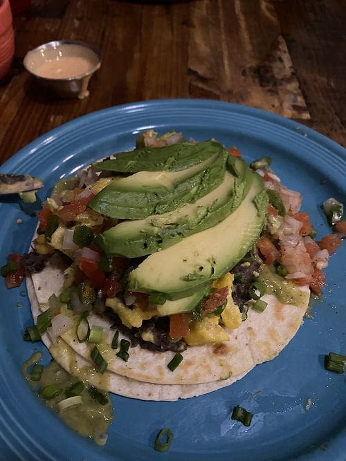 Huevos Rancheros (already assembled )  at Bird & Co in Portland