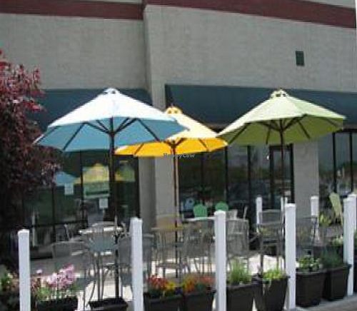 outdoor patio at Tiger Lily Cafe in Chesterton