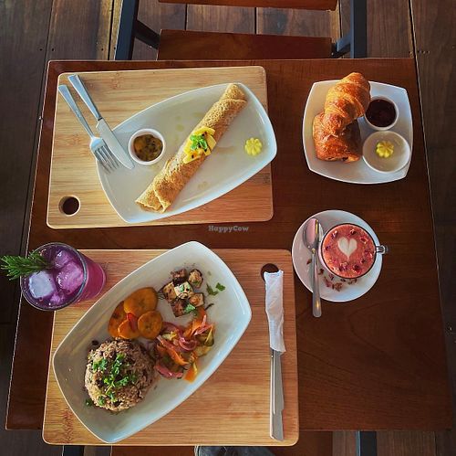 Their breakfast offerings.  at Grow in Puerto Viejo De Talamanca