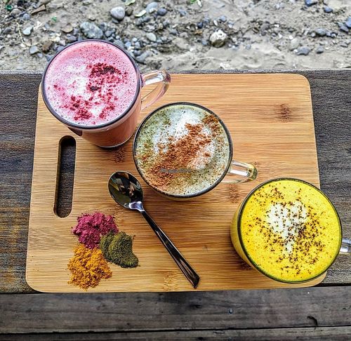 Their Latte choices.  at Grow in Puerto Viejo De Talamanca