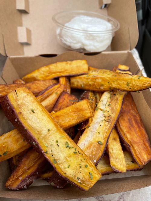 Sweet potatoes fried with mayo at 26B in Lisbon