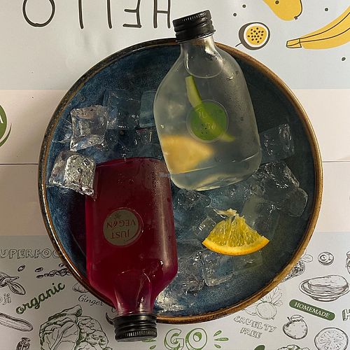 Home water at Just Vegan - Jumeriah in Dubai