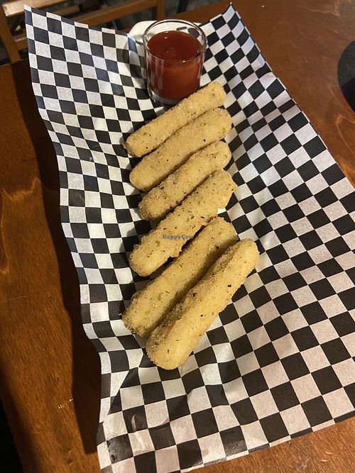 Mozzarella sticks   at La Golosa Vegan Vurger in Barcelona