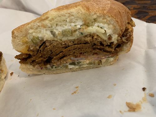 Vegan ginger melt…flavor town!  🤤 at Timmy Ginger's Sandwich Shop in Roseville