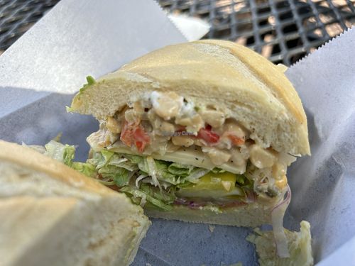 Chickpea salad sando…so yummy!   at Timmy Ginger's Sandwich Shop in Roseville