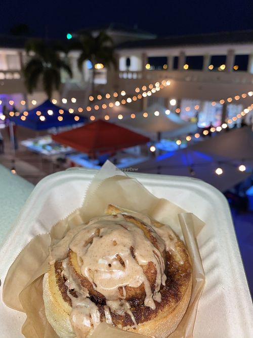 Cinnamon roll! at Trendy Eats & Vegan Treats in Corpus Christi