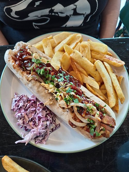 Smoked dog at Scoff's in Horsforth