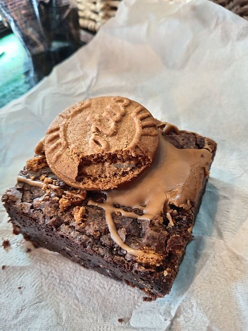 Biscoff brownie at Scoff's in Horsforth
