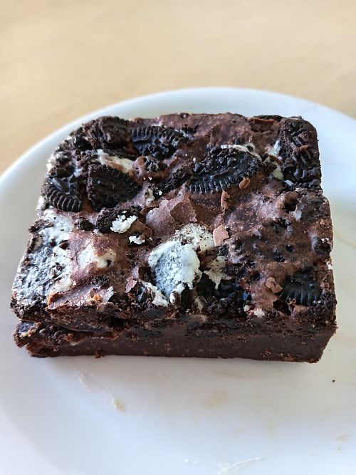 Oreo brownie at Scoff's in Horsforth
