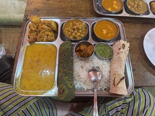 Veg Thali Day 1  at Ashish Cafe in Varanasi