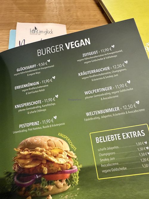 menu  at Hans im Glück  in Chemnitz