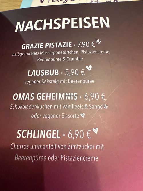 menu  at Hans im Glück  in Chemnitz