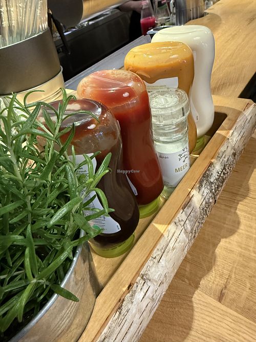 vegan sauces  at Hans im Glück  in Chemnitz