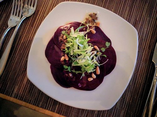 Beet Carpacchio at Tilth in Seattle