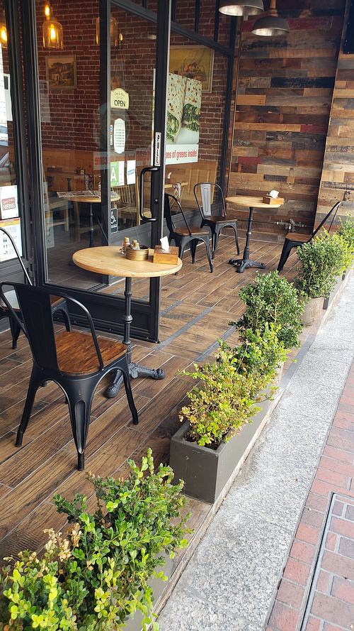 Beautiful Outdoor seating and indoor seating too. at Zhengyalov Hatz in Glendale