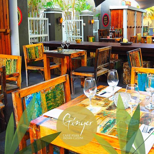 Outdoor seating at Ginger in Willemstad