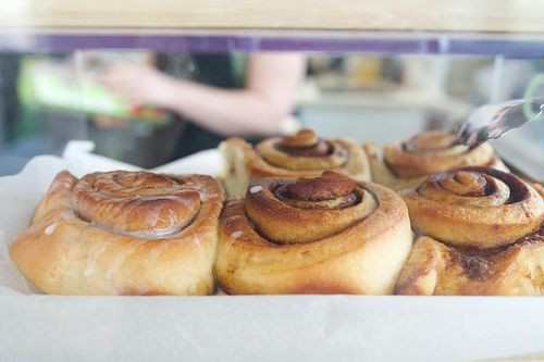 Vegan cinnamon rolls  at KIND - Coffee & eatery in Chichester