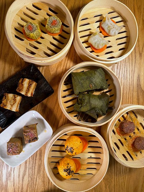Sunday vegan dim sum spread, 10am-3pm at Wakamama Omakase in Central Singapore