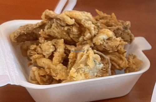To die for fried oyster mushrooms  at Hungry Vegan in Savannah