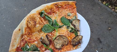 Aubergine & spinach (they had no sundried tomatoes) at Civerinos Slice - OG in Edinburgh