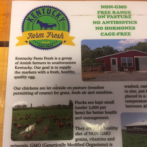 locally-sourced cage-free eggs at Silke's Old World Breads in Clarksville