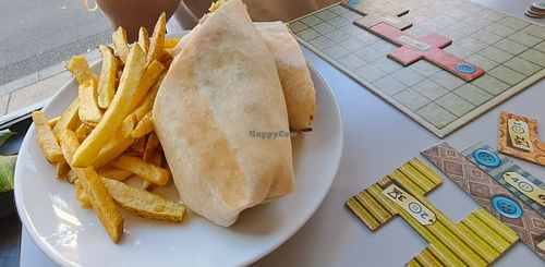 Burrito and chips at Slice + Dice in Norwich