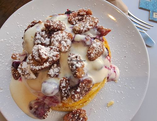 Pancake stack at Slice + Dice in Norwich