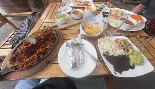 Vegan fajitas with corn tortillas  at Necio Mexican Kitchen in Denver