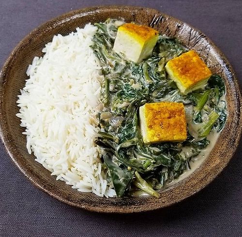 Saag tofu at Plant Power Nashville  in Brentwood