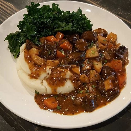 Mushroom Bourguignon at Plant Power Nashville  in Brentwood