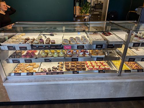 Behind the counter at Kjeks - Schanze in Hamburg