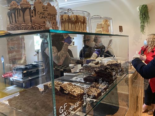 Notice there’s lots of GF too.  at Dee Dees Vegan Cafe in Biggleswade